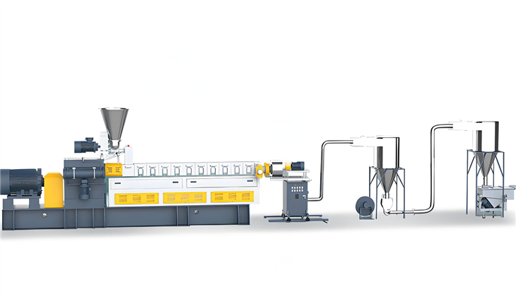Twin Screw Extruder With Air Cooling Pelletizing Line